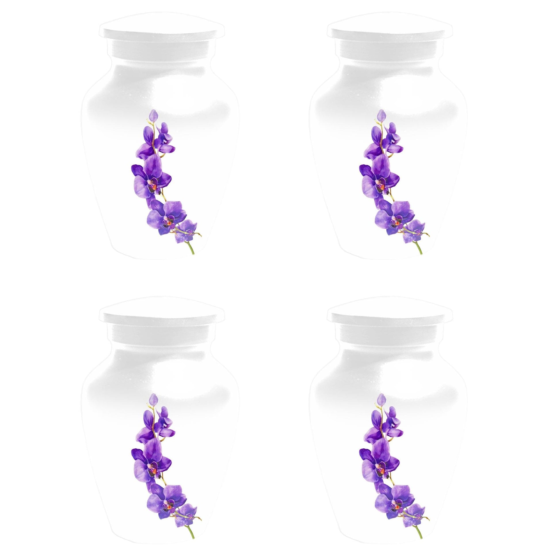 Puprle Orchid Urn For Human Ashes - Flower Mini Urns For Male and Female