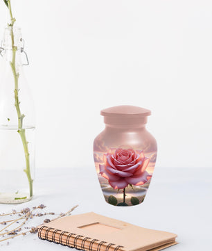 Rose Urn For Ashes Female - Pink Flower Cremation Urns For Women