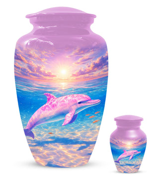 Dolphin Urn For Women Ashes - Pink Cremation Urns For Female