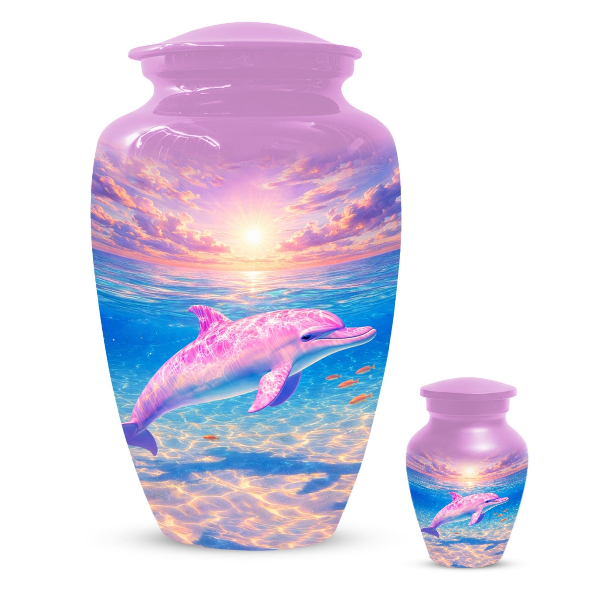 Dolphin Urn For Women Ashes - Pink Cremation Urns For Female
