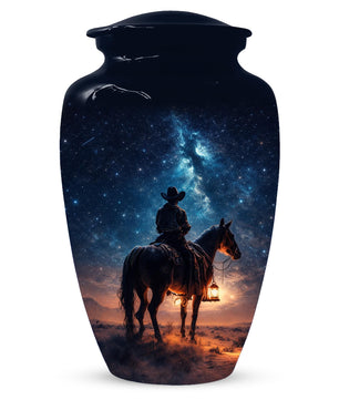 Western Cowboy Urn For Dads Ashes - Dallas Cowboys Mini Urns For Adult Male