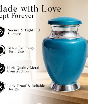 Art Urn for Ashes Adult Male, Color Customization Urns for Human Ash, (Color Theme, Variation 01)