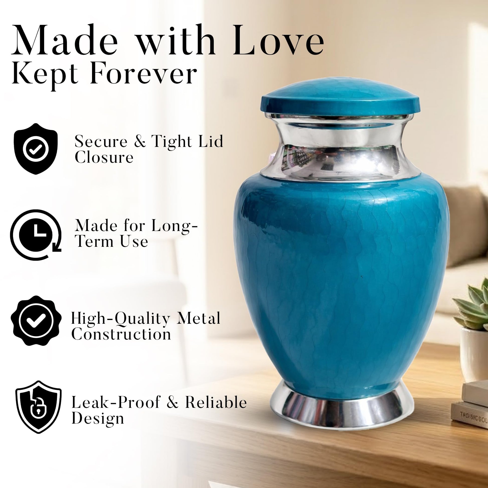 Art Urn for Ashes Adult Male, Color Customization Urns for Human Ash, (Color Theme, Variation 01)