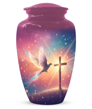 Dove Cremation Urn for Ashes - Cross Religious Urns For Male & Female Ash