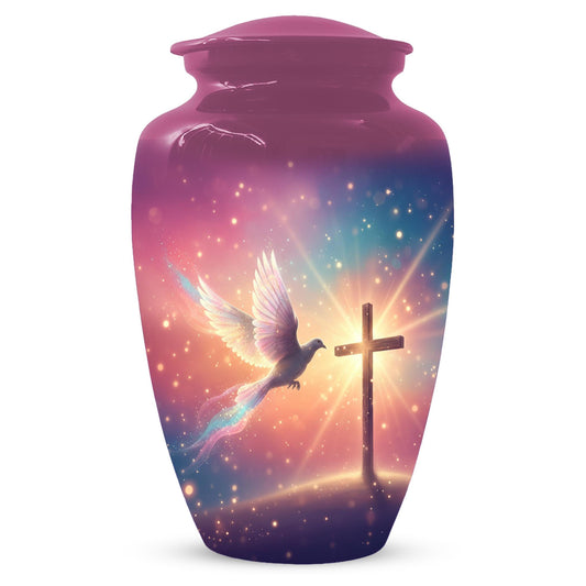 Dove Cremation Urn for Ashes - Cross Religious Urns For Male & Female Ash