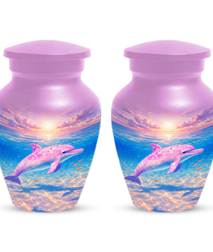 Dolphin Urn For Women Ashes - Pink Cremation Urns For Female