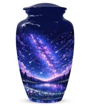 Star Galaxy Urn For Ashes - Decorative Teardrop Urns For Adult Mom and Dad