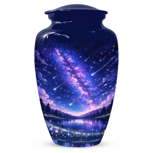Star Galaxy Urn For Ashes - Decorative Teardrop Urns For Adult Mom and Dad