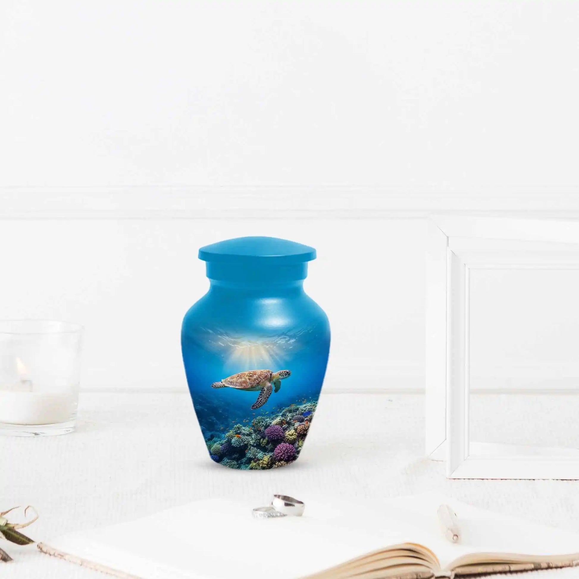 Personalized Sea Turtle Urn for Ashes, Ocean Cremation Urns For Men & Women