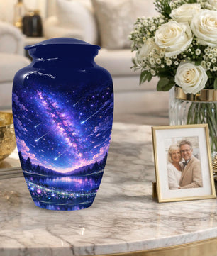 Star Galaxy Urn For Ashes - Decorative Teardrop Urns For Adult Mom and Dad