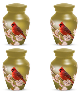 Cardinal Bird Urn For Human Ashes | Red Birds Cremation Urns For Male & Female