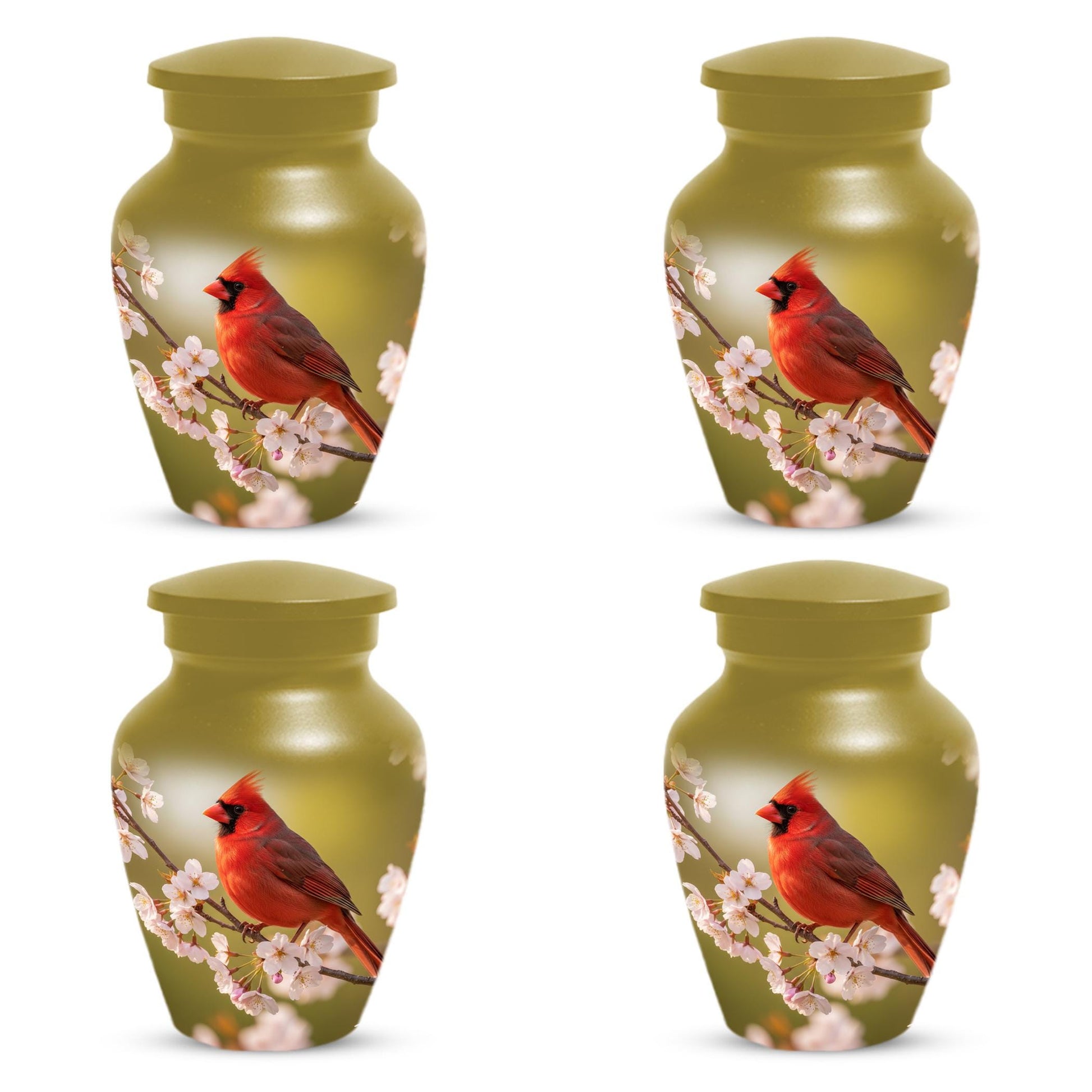 Cardinal Bird Urn For Human Ashes | Red Birds Cremation Urns For Male & Female