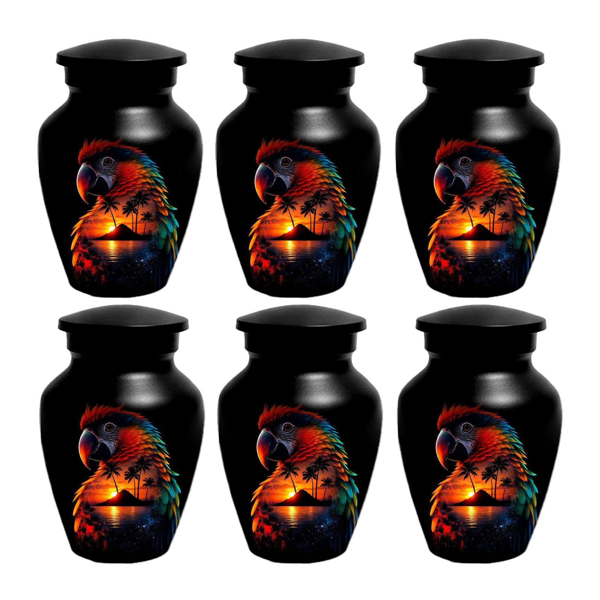 Parrot Urn For Human Ashes - Forest Artistic Urns For Adult Male and Female