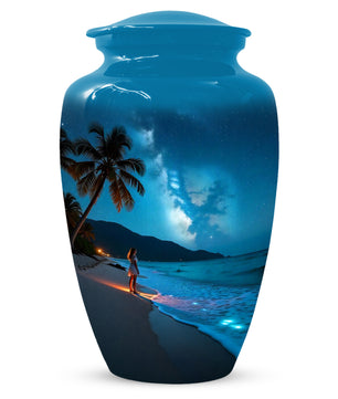Tropical Beach Urn for Mom – Personalized Urn for Mom| Beautiful Cremation Urns for Women