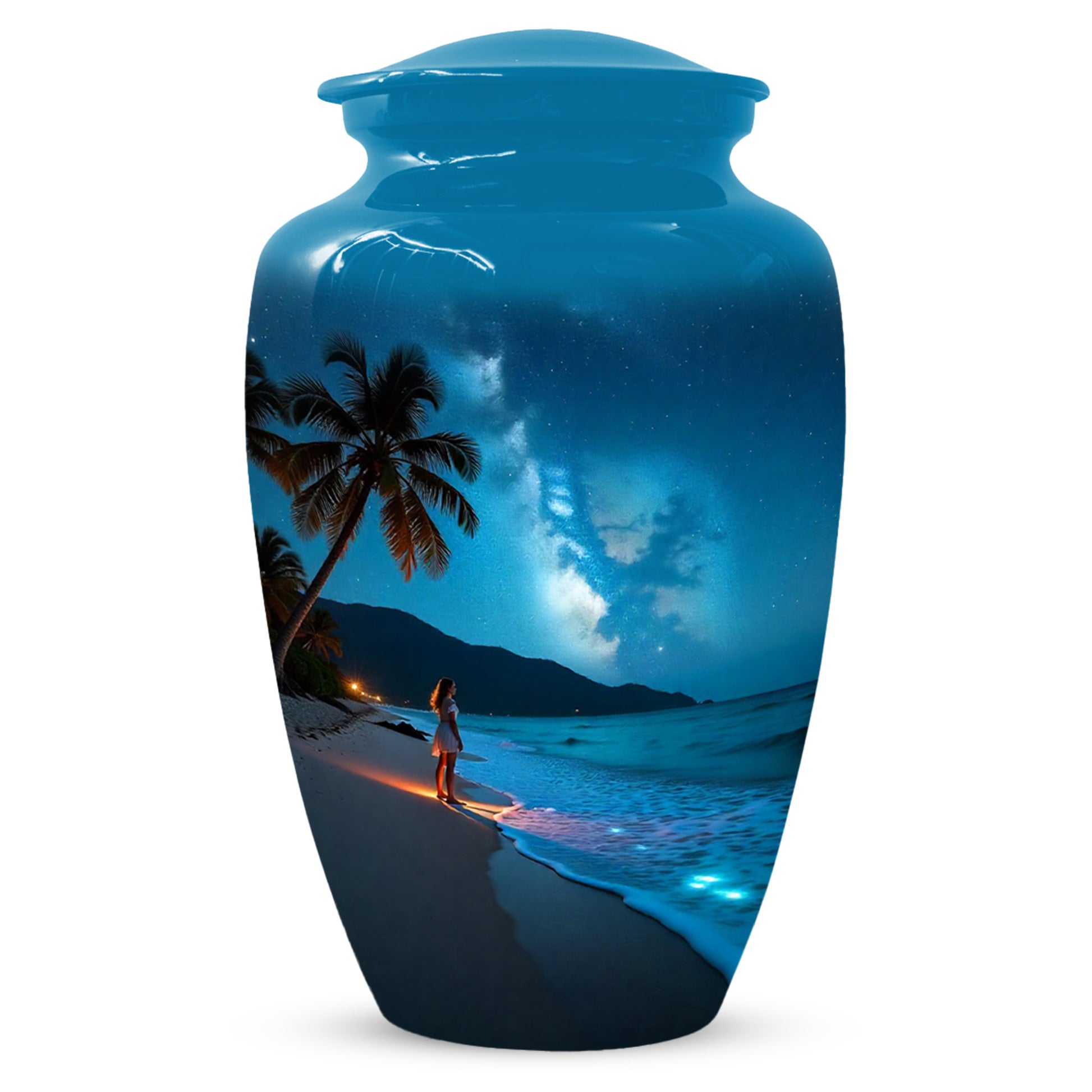 Tropical Beach Urn for Mom – Personalized Urn for Mom| Beautiful Cremation Urns for Women