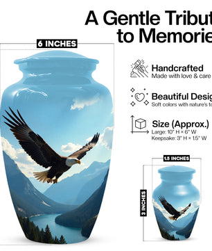 Flying Eagle Urn for Human Ashes | Majestic Eagle Adult Cremation Urn