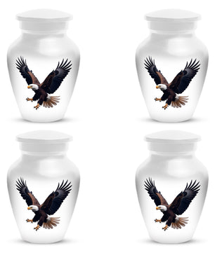 White Eagle Urn for Human Ashes | Elegant White Eagle Adult Cremation Urn Memorial
