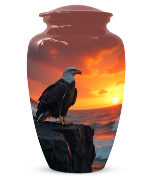 Eagle Sunset Urn for Human Ashes | Majestic Eagle Adult Cremation Urn