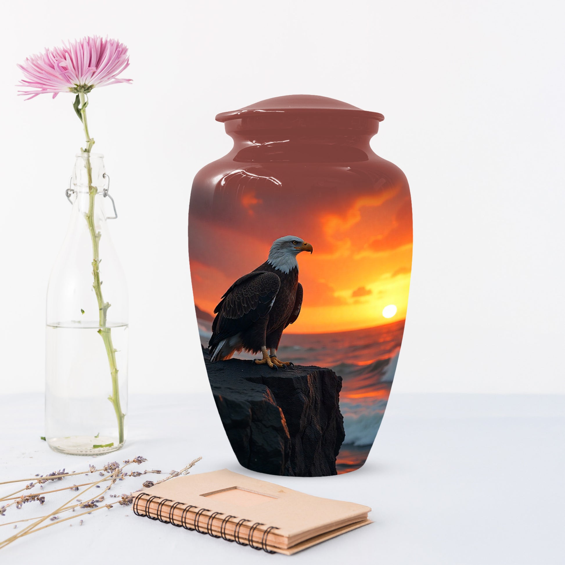 Eagle Sunset Urn for Human Ashes | Majestic Eagle Adult Cremation Urn