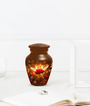 Angel Wings Rose Cremation Urns for Mom – Custom Funeral Urn for Women
