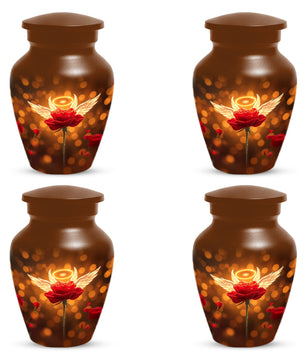 Angel Wings Rose Cremation Urns for Mom – Custom Funeral Urn for Women