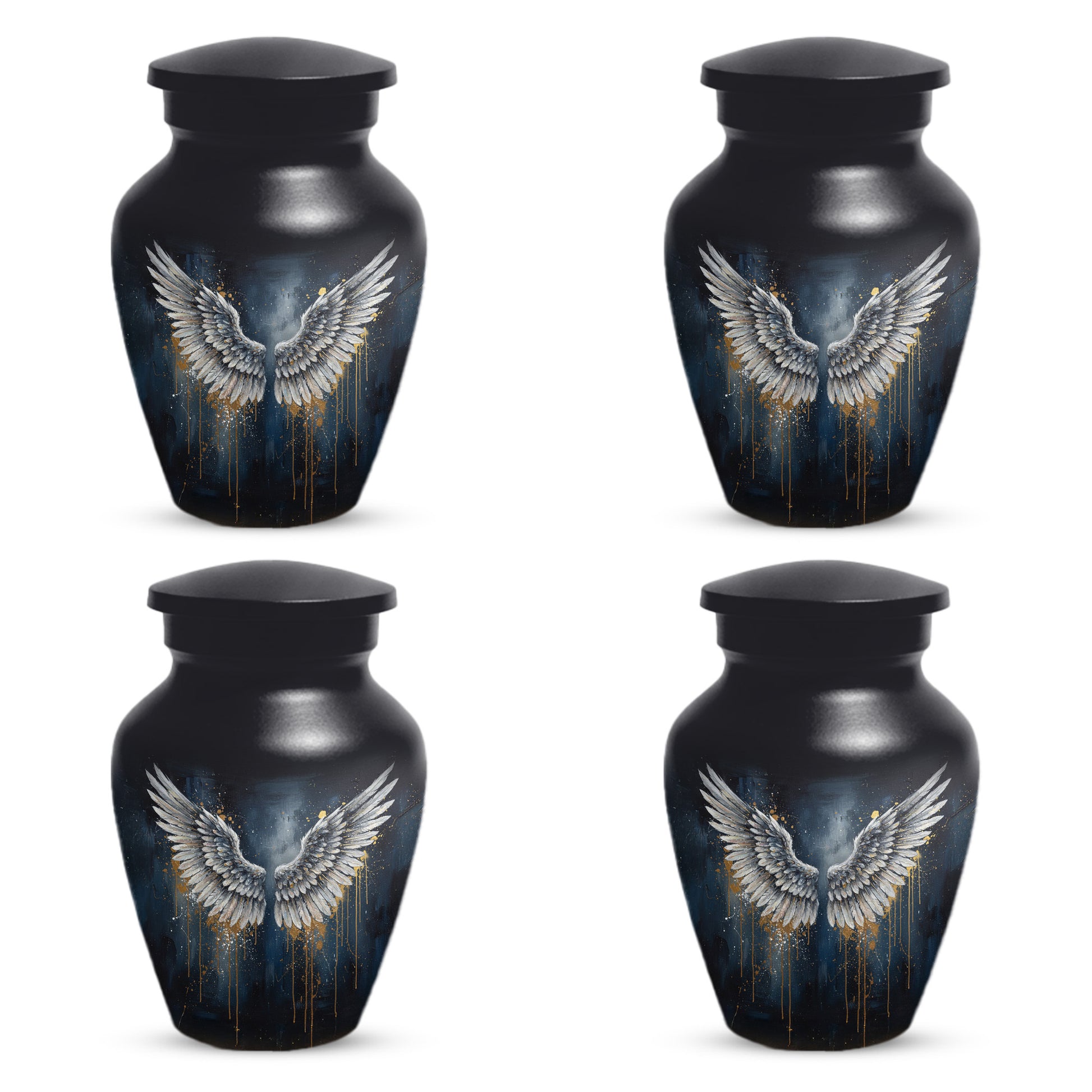 Gold Angel Wing Urn for Adult Ashes | Elegant Adult Cremation Urn & Memorial