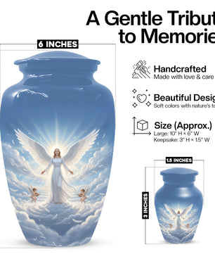 Angel Guardian Urn – Cremation Urn for Mom, Women & Female Ashes