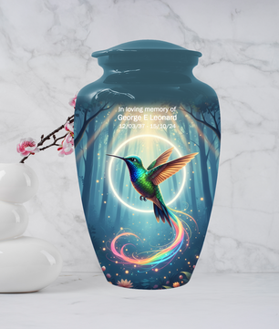 Personalized Hummingbird Urn for Mom | Custom Cremation Urn