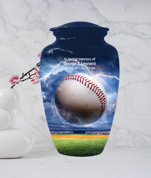 Baseball Urn for Ashes, Custom Baseball Cremation Urn