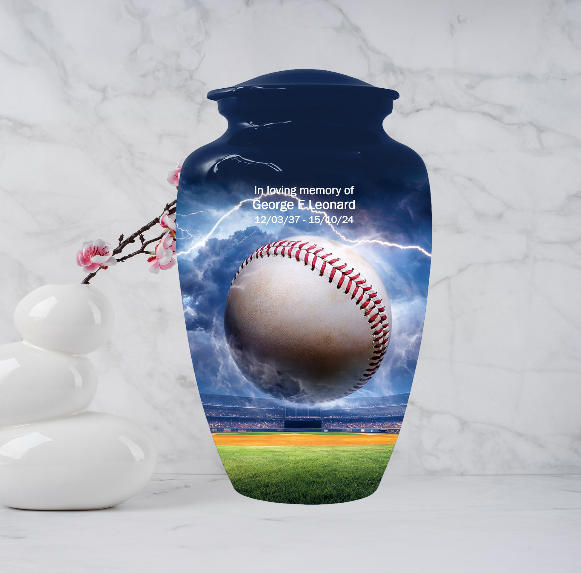 Baseball Urn for Ashes, Custom Baseball Cremation Urn