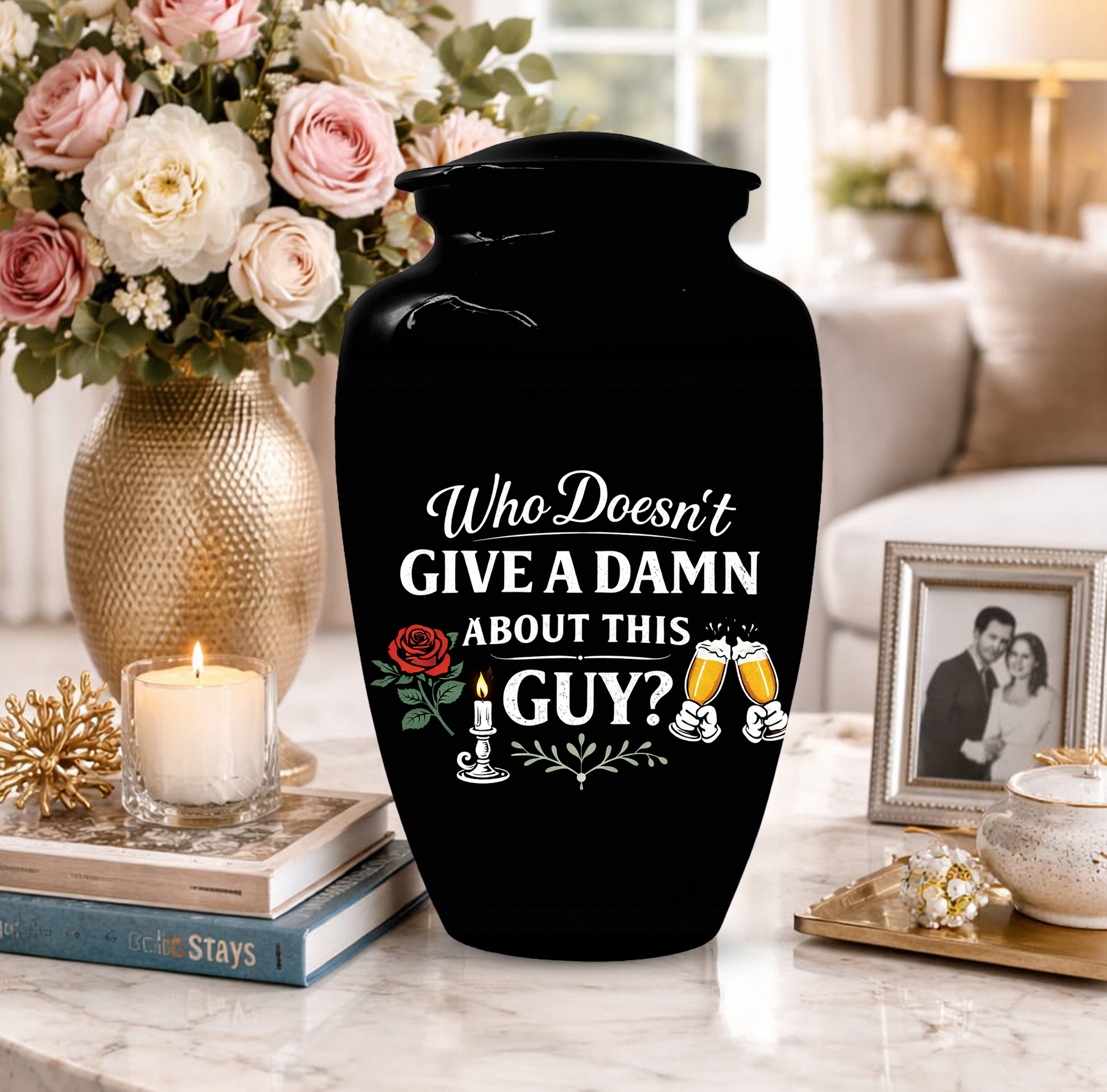 Funny Adult Urn for Ashes,  Personalized Memorial Urn for Dad