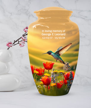 Hummingbird Urn for Mom – Custom Floral Cremation Urns for Ashes