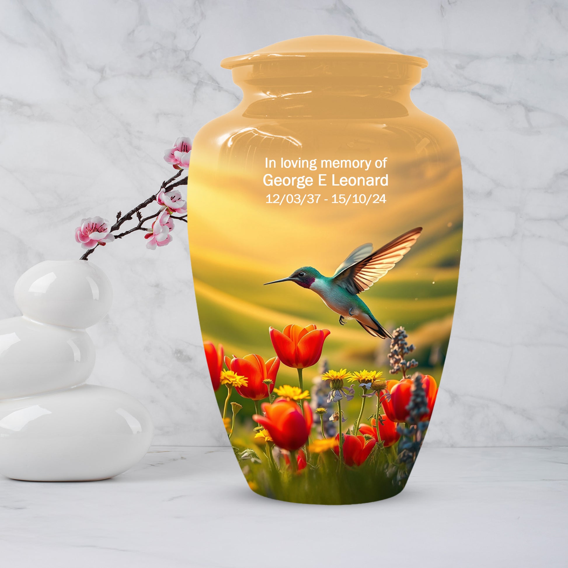 Hummingbird Urn for Mom – Custom Floral Cremation Urns for Ashes
