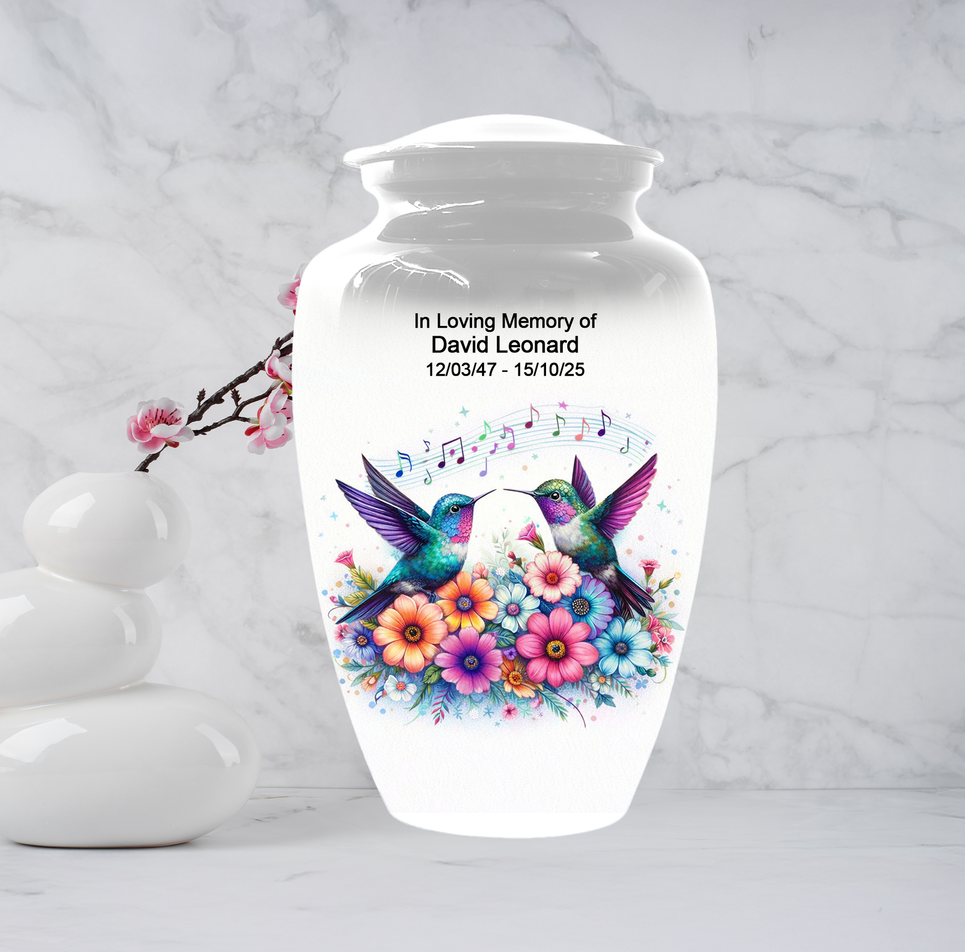 Personalized Hummingbird Cremation Urn for Human Ashes | Custom Adult Urn