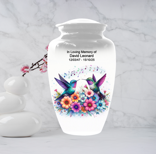 Personalized Hummingbird Cremation Urn for Human Ashes | Custom Adult Urn