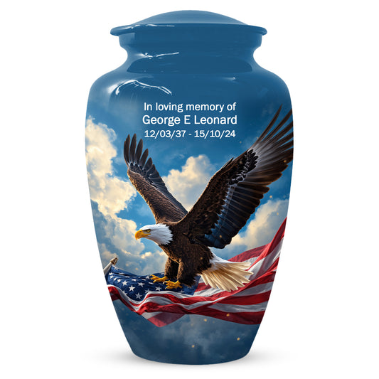 Flying Eagle Urn for Human Ashes | Adult Cremation Urn | Premium Funeral Urn for Adult Ashes