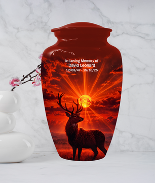 Deer Cremation Urn for Ashes | Adult Urn | Custom Memorial Urn