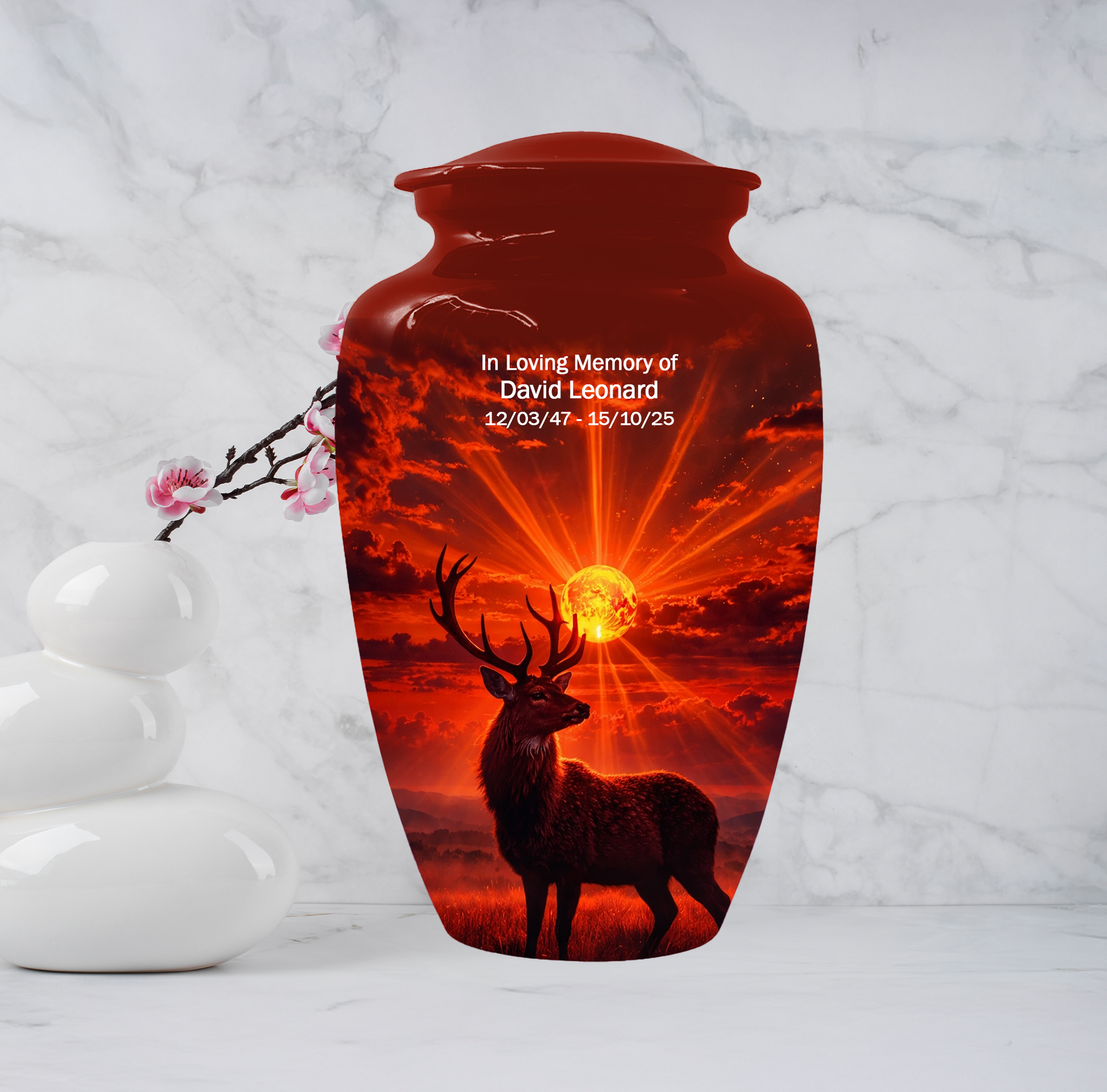 Deer Cremation Urn for Ashes | Adult Urn | Custom Memorial Urn