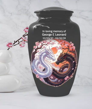 Yin Yang Dragon Urn – Custom Dragon Cremation Urns for Ashes|  Memorial Keepsake for Mom &Dad