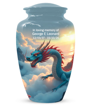 Celestial Sky Dragon Urn for Adult Ashes – Fantasy Dragon Adult Cremation Urn |  Memorial Urn
