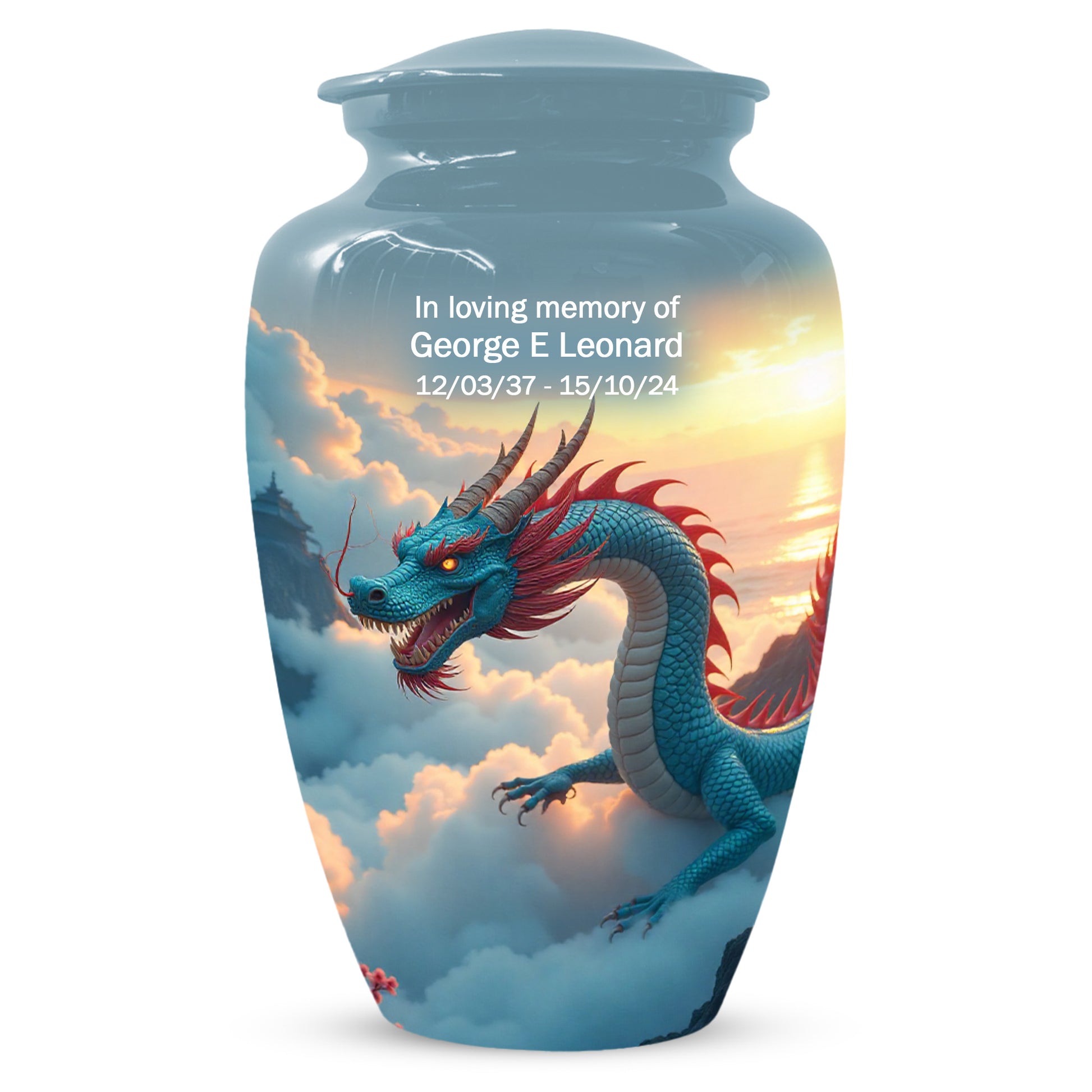 Celestial Sky Dragon Urn for Adult Ashes – Fantasy Dragon Adult Cremation Urn |  Memorial Urn