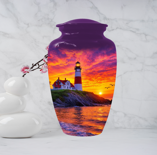 Lighthouse Cremation Urn for Ashes | Memorial Urn for Mom, Dad, Women & Men