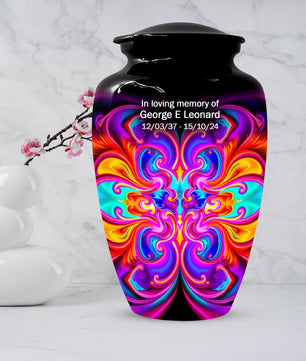 Abstract Colorful Cremation Urns for Ashes – Custom Adult Memorial Urn