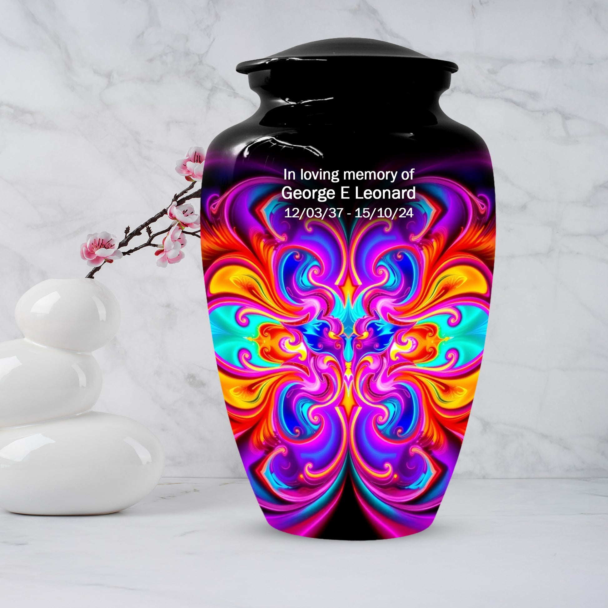 Abstract Colorful Cremation Urns for Ashes – Custom Adult Memorial Urn