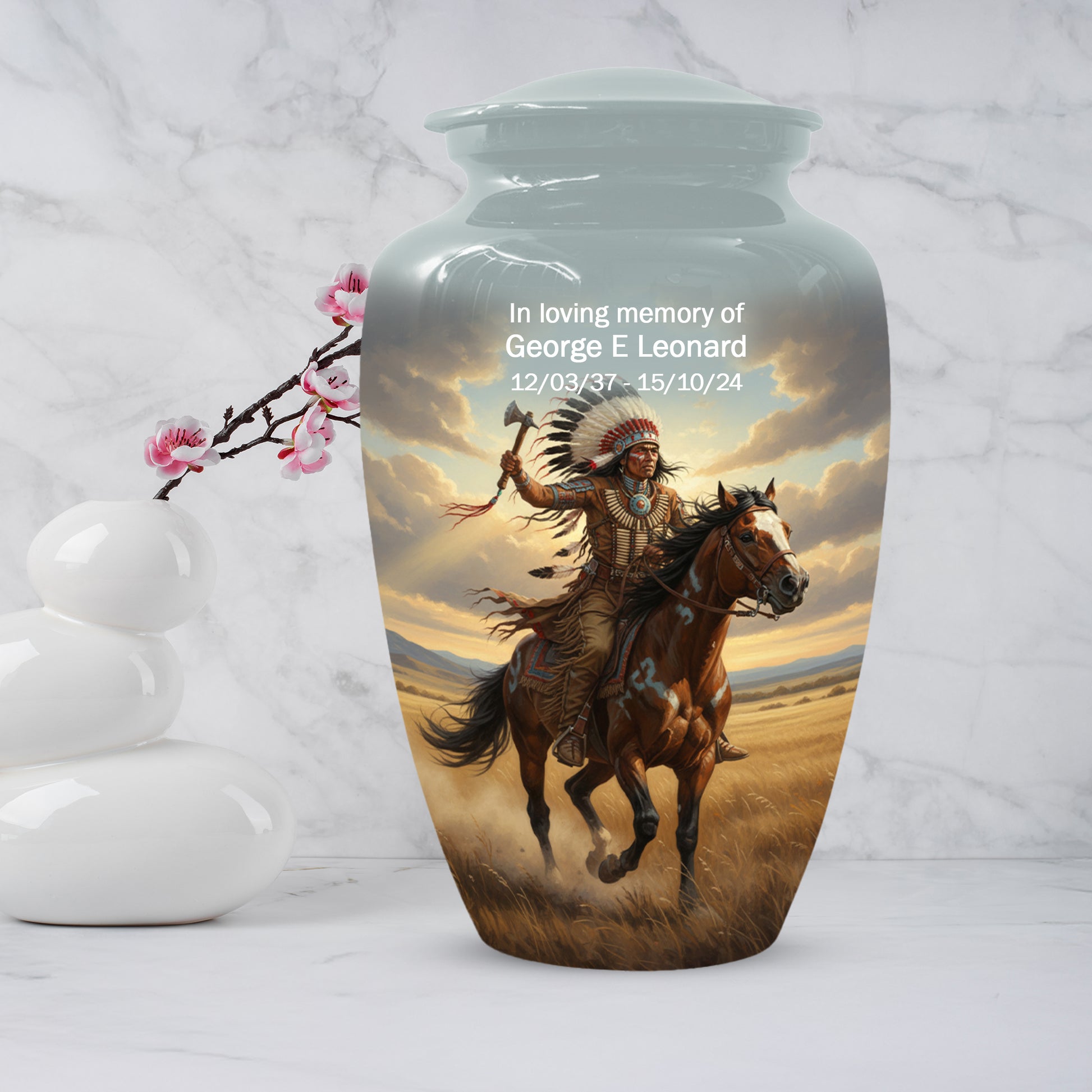 Warrior Horse Urn for Mom & Women | Unique Adult Female Cremation Urn for Human Ashes
