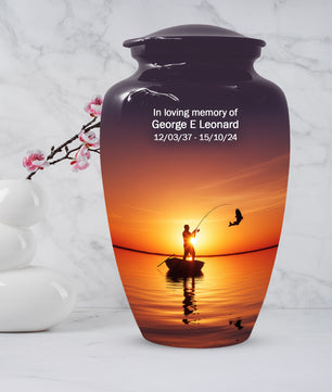 Fishing Urn for Human Ashes | Fishing Cremation Urn for Dad, Men