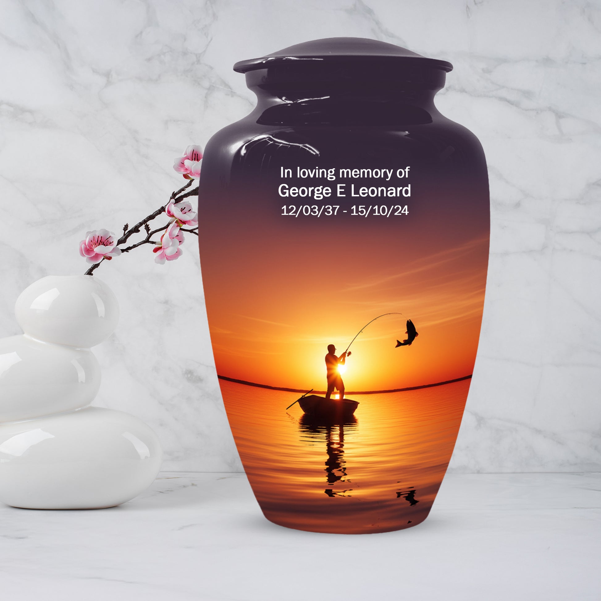 Fishing Urn for Human Ashes | Fishing Cremation Urn for Dad, Men