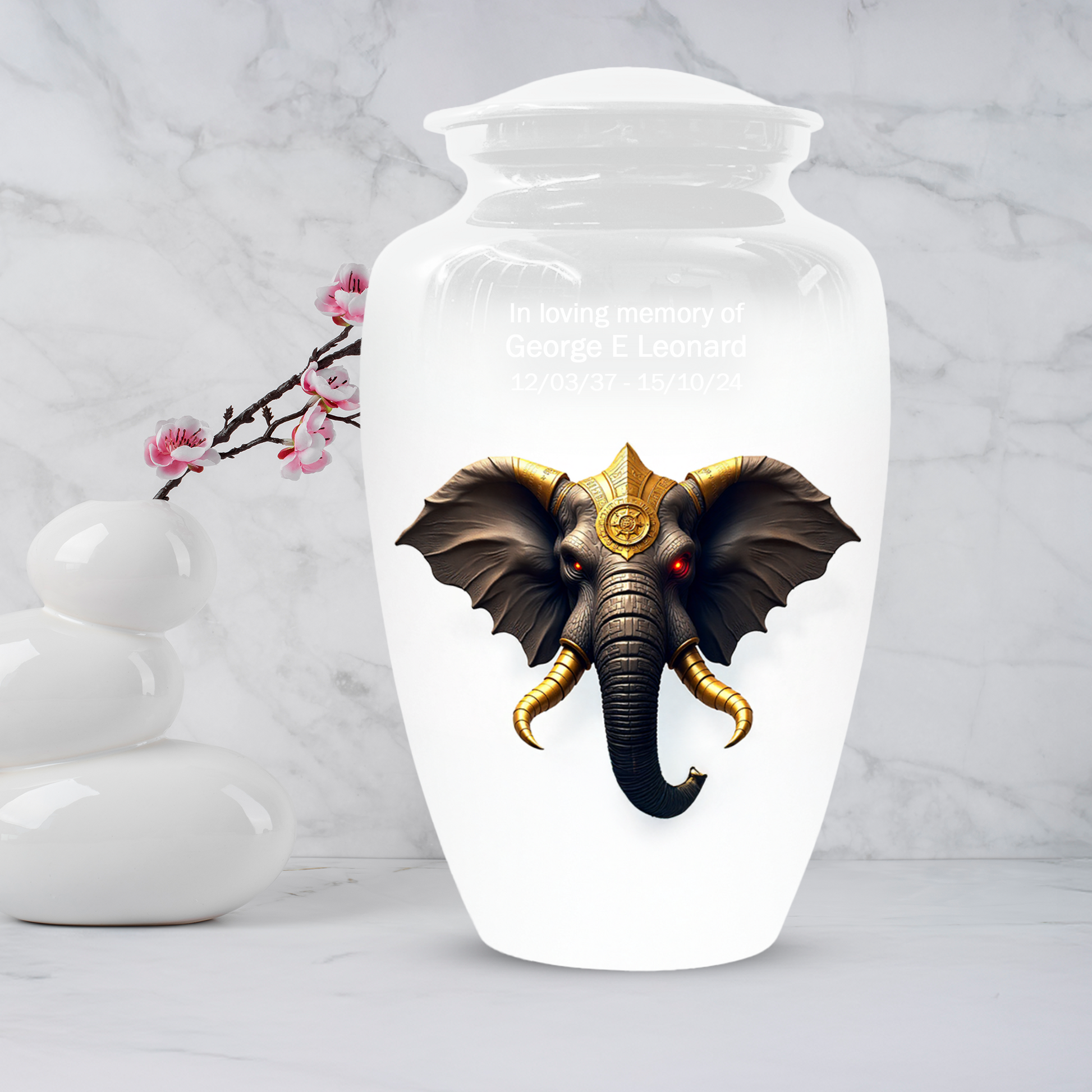 Elephant Urn for  Human Ashes – Custom Adult Cremation Urns for Dad, Mom, Men & Women|  Elephant Memorial Funeral