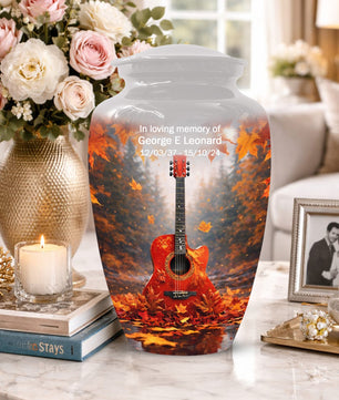 Guitar Memorial Urn for Mom - Music Keepsake Cremation Urns for Ashes