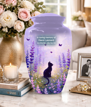 Cat Urn for Mom | Beautiful Cat Cremation  Large Urn for Mother|Funeral Urn for Human Ashes
